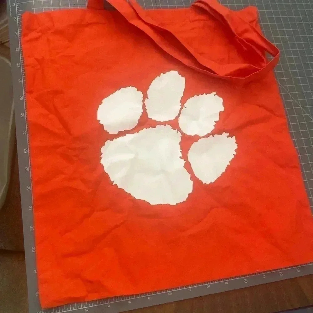 Clemson inspired tote bag